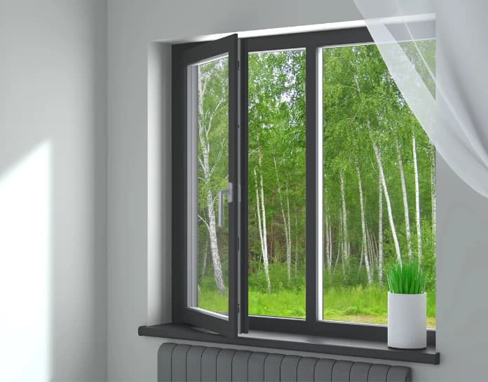 Fenêtre à vitrage pariétodynamique laissant circuler l'air entre les vitres